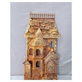 Vintage Apex Metal Art Sculpture Victorian House
