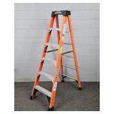 6 Ft Fiberglass Step Ladder-300 Lb