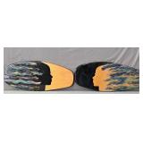 2x The Bid Hand Painted Silhouettes On Wood