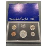 1968 S Us Mint Proof Set With Silver Half Dollar