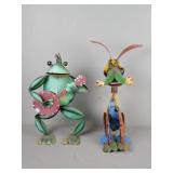 2x The Bid Hand Made Metal Yard Decor