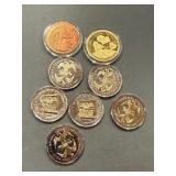 Lot Of Commemorative Medals, Copper, Brass Etc