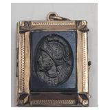 10k Gp Victorian Era Locket Pendant Carved