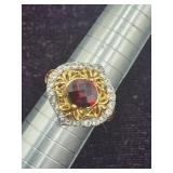 Sterling Silver Victoria Wieck Garnet & White