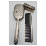Gorham Sterling Silver Brush And Comb Set Along