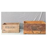 2x The Bid Vintage Shipping Crates