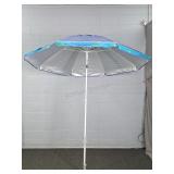 Blue Pattern Outdoor Umbrella