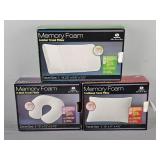 3x The Bid  Memory Foam Travel Pillows