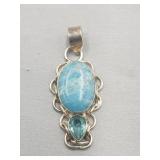 Blue Stones .925 Pendant