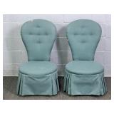 2x The Bid Vintage Upholstered Boudoir Chairs