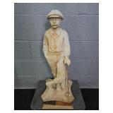 28" Tall Solid Concrete Golfer Statue