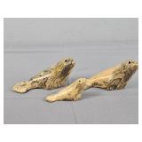 Set Of 3 Hand-carved Seal Figurines