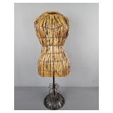 Rattan Table Top Dress Form Decor