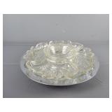 Vintage Sectioned Server On Metal Footed Base