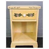 Hand Painted Wood Stand W/ Drawer