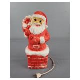 Tabletop Blow Plastic Light Up Santa
