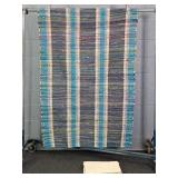 42x66 Woven Multicolored Rag Rug Made In India