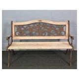 Leisure Ways Heavy Cast Iron & Wood Bench