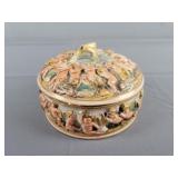 Capodimonte Porcelain Lidded Dish