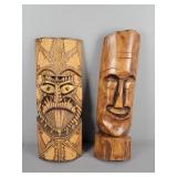2x The Bid Carved Totem Decor
