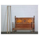 Vintage Mahogany Full Size Bed W/ Rails