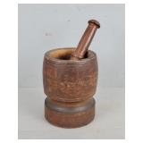 Large Wood Morter And Pestle