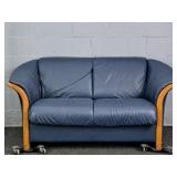 Je Ekornes Leather Bound Back Settee