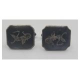 Siam Sterling Silver Goddess Cufflinks 9.23g
