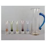 6 Pc Vintage Pitcher & Glasses Set