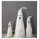 Lighted Ghost Halloween Decor W/ String Lights