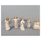 5x The Bid Willow Tree Angel Figurines