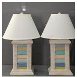 2x The Bid Beautiful High End Chalkware Lamps