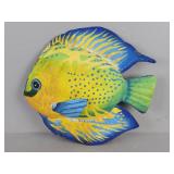Hand-painted Metal Tropical Fish Wall Decor
