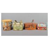 4x The Bid Vintage Collectible Tins & Lunchbox