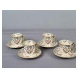 4x The Bid Black Knight Tea Cup Set