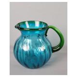 Vintage Colored Glass Lemonade Pitcher