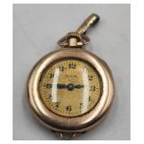 Gold Plate Ladies Elgin Pocket Watch Not