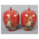 2x The Bid Vintage Ginger Jars