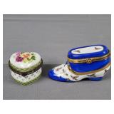 2x The Bid Porcelain Trinket Boxes