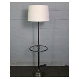 High End Metal And Glass 2 Light Lamp Table