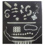 Rhinestone Jewelry Lot Some Signed . A B.david