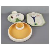 3x The Bid Vintage Chip Dip Plates