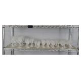 45 Pc Vintage Brilliant Cut Stemware - Some Chips