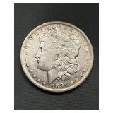 1891 O Morgan Silver Dollar
