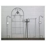 Lot Asst Metal Outdoor Garden Items