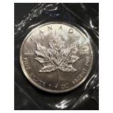 Canadian Maple Leaf 1 Ozt .9999 Silver