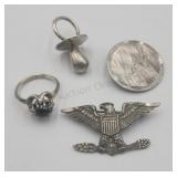 Sterling Silver Items A.u. Sterling Charm Pins,