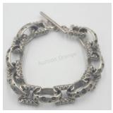 62.2g Sterling Silver Designer Heavy Link 8 In
