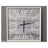 Large Wood Framed Decorative Wall Clock