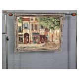 Woven Tapestry French Street Scene